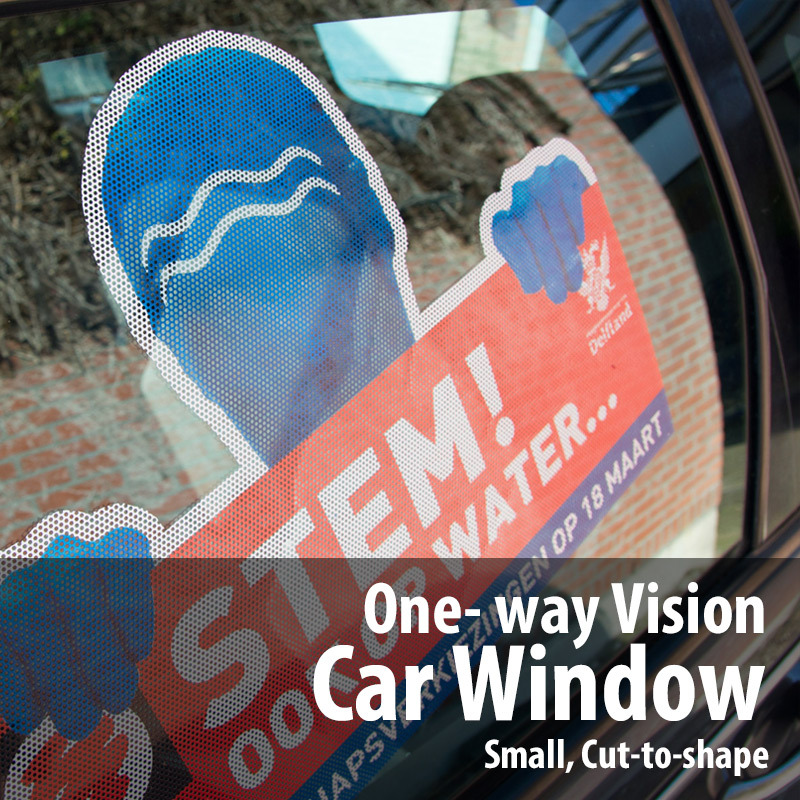 Custom one-way vision window film/vinyl