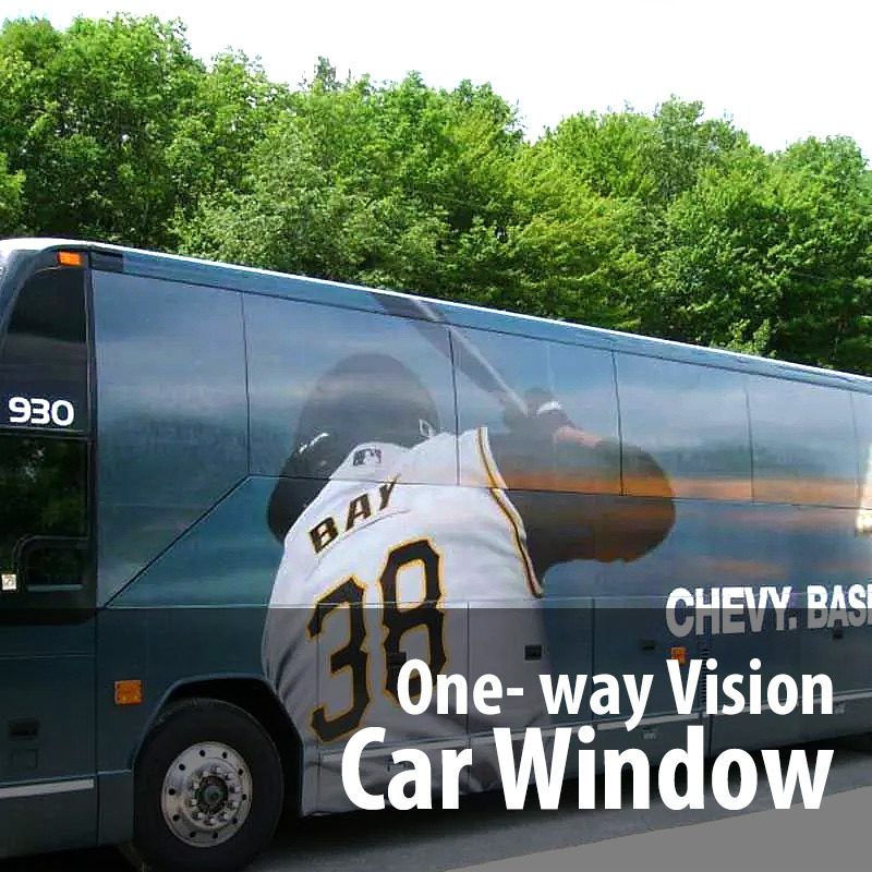 Custom one-way vision window film/vinyl