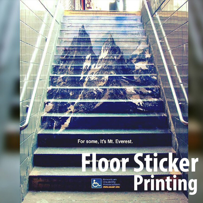 Floor sticker customized - waterproof scratch resistant anti-slip UV protection sticker for floor
