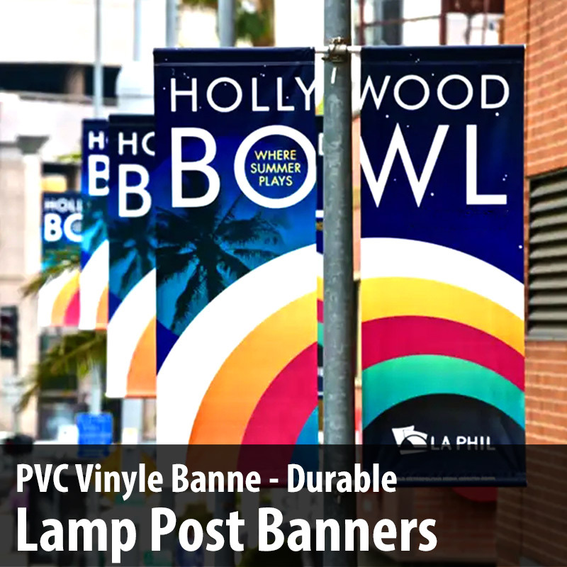 Lamp Post Banners - Custom Street Pole Vinyl Lamp Post Advertising Banners Printing Durable (only banner)