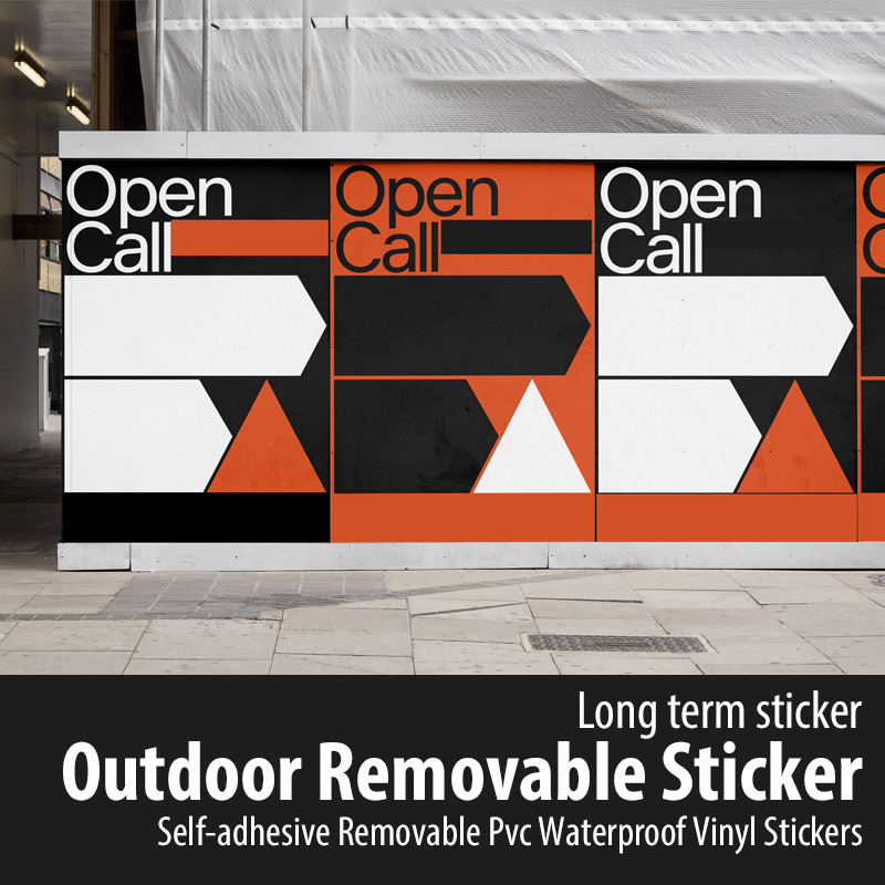 Outdoor removable sticker. Long term sticker self-adhesive Removable Pvc Waterproof Vinyl Stickers For Outdoor Advertising