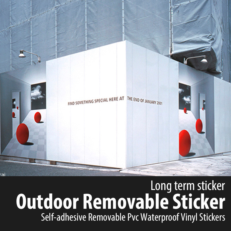 Outdoor removable sticker. Long term sticker self-adhesive Removable Pvc Waterproof Vinyl Stickers For Outdoor Advertising