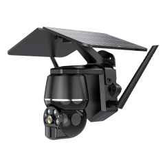 Built-in MIC and speaker support two-way intercom Security camera with solar 400W 1440P main control