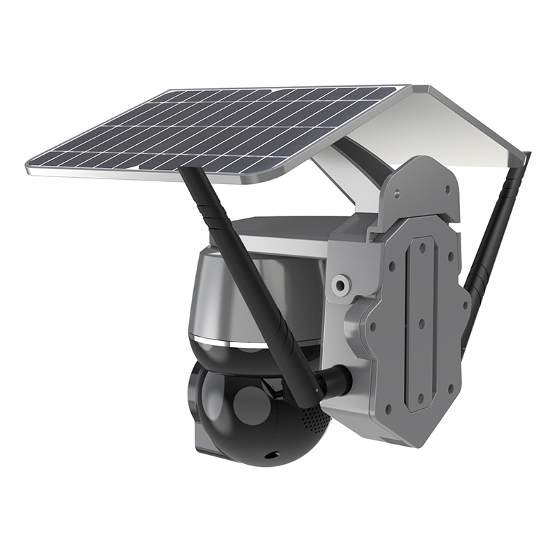 Built-in MIC and speaker support two-way intercom Security camera with solar 400W 1440P main control