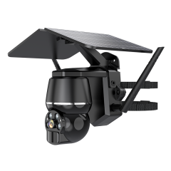 Built-in MIC and speaker support two-way intercom Security camera with solar 400W 1440P main control