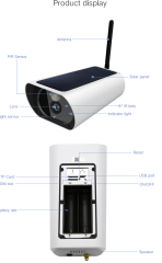 4G Solar camera with high definition Video Built in 2 million cmos lens with 8 infrared leds and high-sensitivity optical components. Automatically switch between day and night mode via light sensor