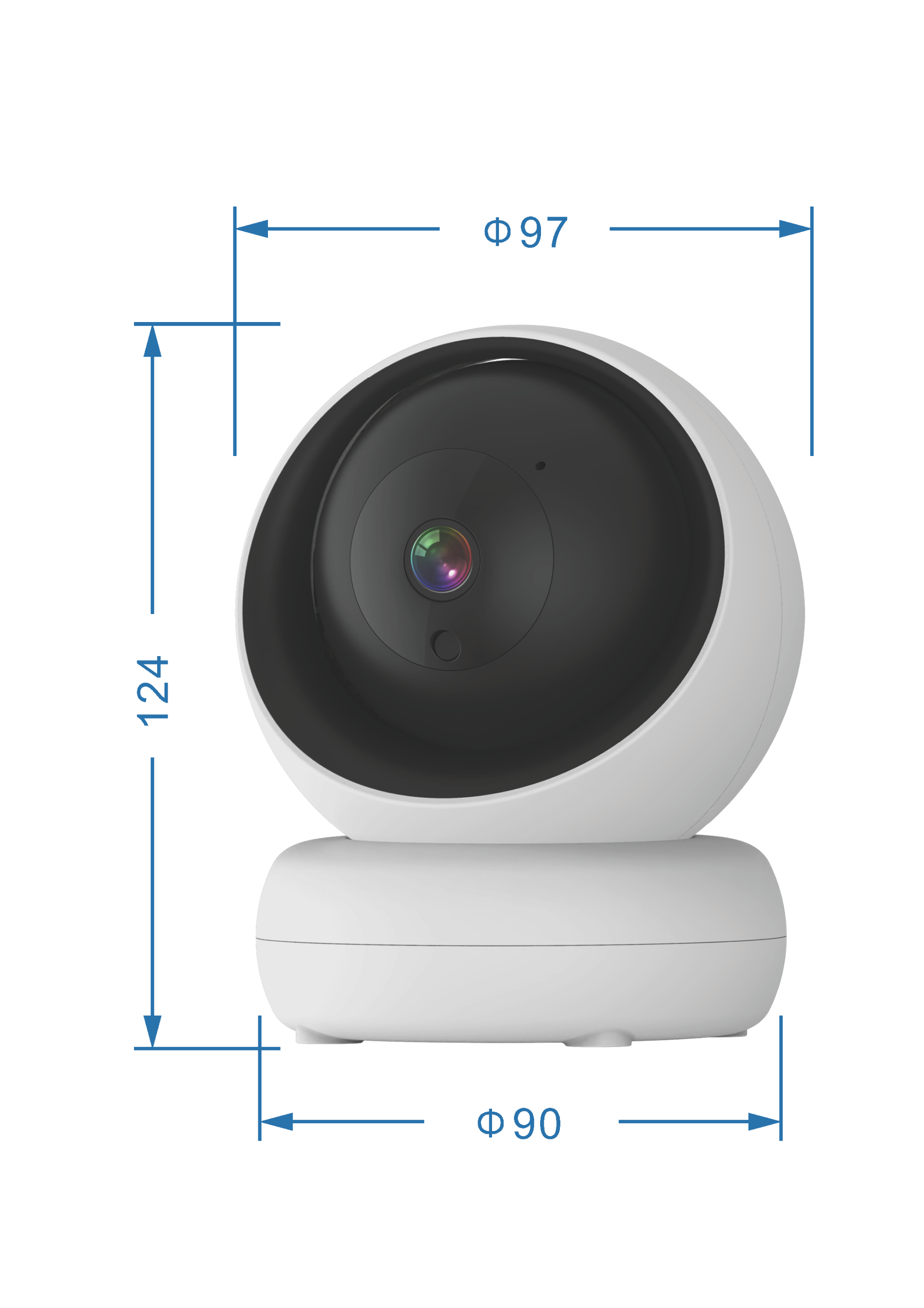 WIFI SMART 1080P HD 2MP Camera Build in 6pcs LEDS IR Distance 5M