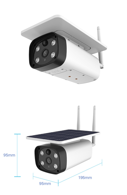 Starlight Night Vision 4G Solar-Powered Security IP Camera