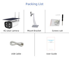 Starlight Night Vision 4G Solar-Powered Security IP Camera