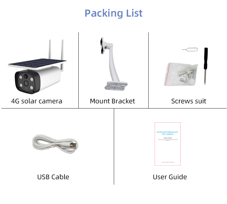 Starlight Night Vision 4G Solar-Powered Security IP Camera