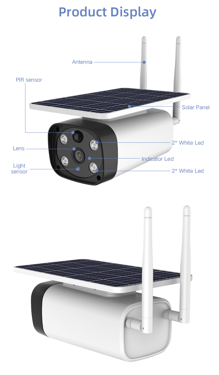 Starlight Night Vision 4G Solar-Powered Security IP Camera
