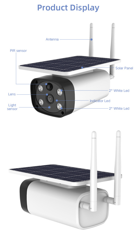 Starlight Night Vision 4G Solar-Powered Security IP Camera