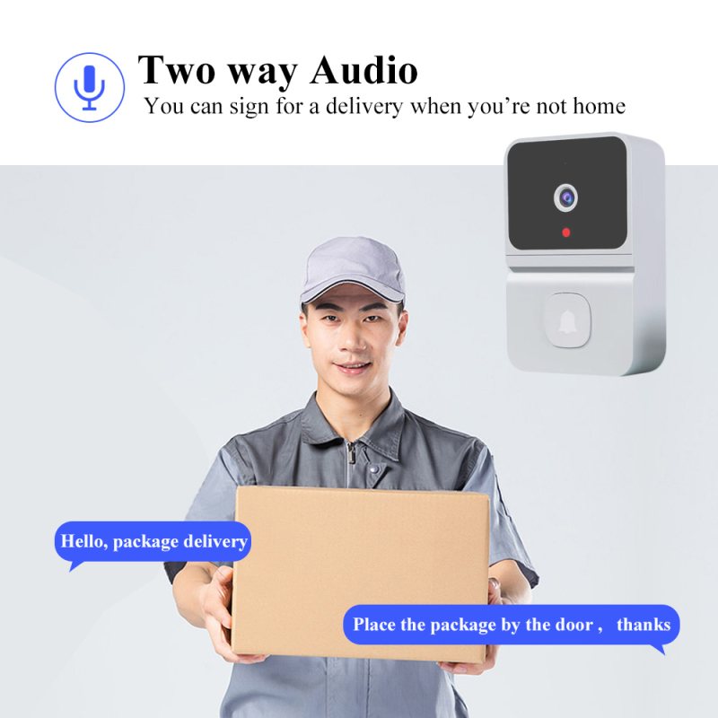 Smart night Vision button trigger doorbell camera with monitor Wide angel lens Two way audio Tuya video Door bell