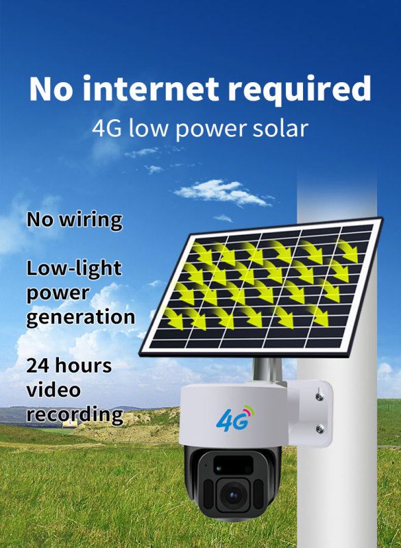 4G V380 CCTV CVAMERA IP PTZ SOLAR CAMERA OUTDOOR