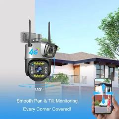 New Wireless Auto Human Motion Tracking 4G CCTV Camera 3.5Inch 2MP 4MP V380 Pro Wireless IP Security Dual Lens PTZ Camera