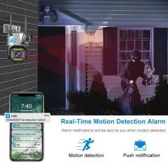 New Wireless Auto Human Motion Tracking 4G CCTV Camera 3.5Inch 2MP 4MP V380 Pro Wireless IP Security Dual Lens PTZ Camera