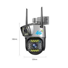 New Wireless Auto Human Motion Tracking 4G CCTV Camera 3.5Inch 2MP 4MP V380 Pro Wireless IP Security Dual Lens PTZ Camera