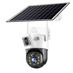 V380 pro Solar Powered Surveillance 4mp Wifi 4G Outdoor Security Camera Double Lens Hd Wireless Ptz Video Surveillance Ip Camer