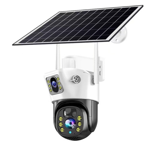 V380 pro Solar Powered Surveillance 4mp Wifi 4G Outdoor Security Camera Double Lens Hd Wireless Ptz Video Surveillance Ip Camer