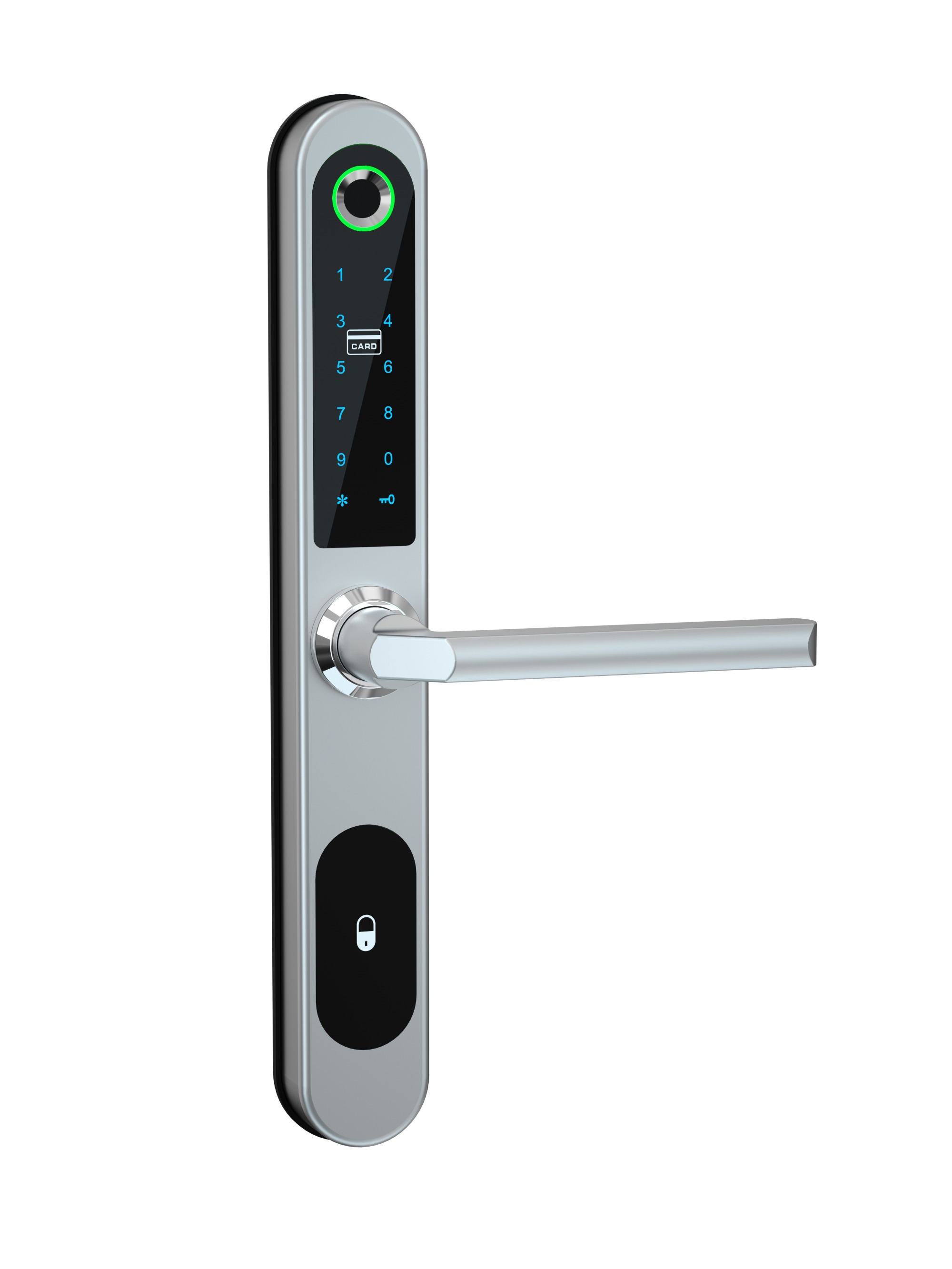 new Keyless Door Sliding Lock Aluminum Sliding Door Lock with Hook and Round Handle for Glass Sliding Door