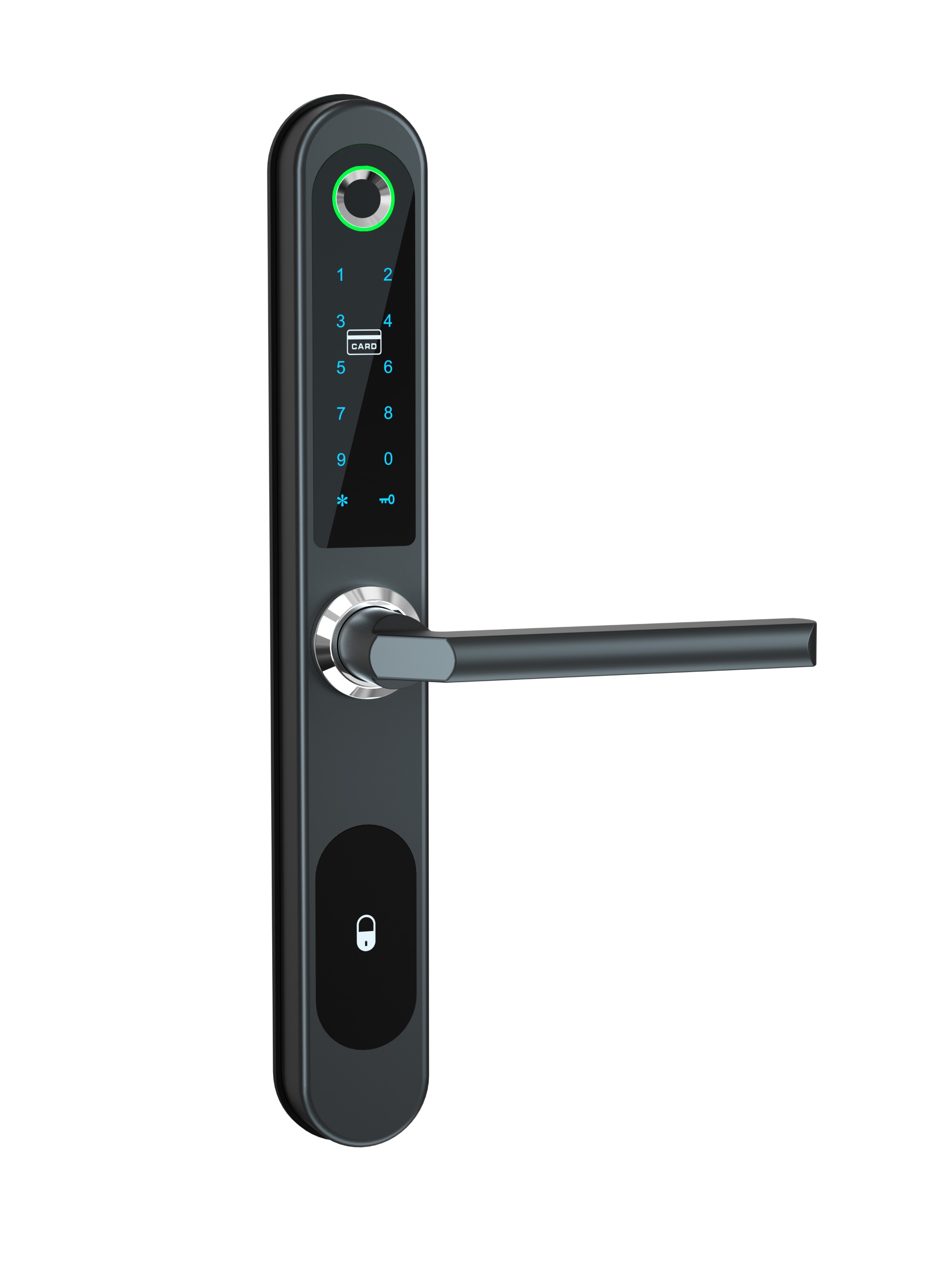 new Keyless Door Sliding Lock Aluminum Sliding Door Lock with Hook and Round Handle for Glass Sliding Door