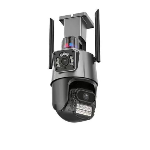Icsee 2k 4mp Wifi Outdoor Hot PTZ IP Camera Dual-Lens Views Human Detect Smart Night Vision Wifi Connection Surveillance Camera