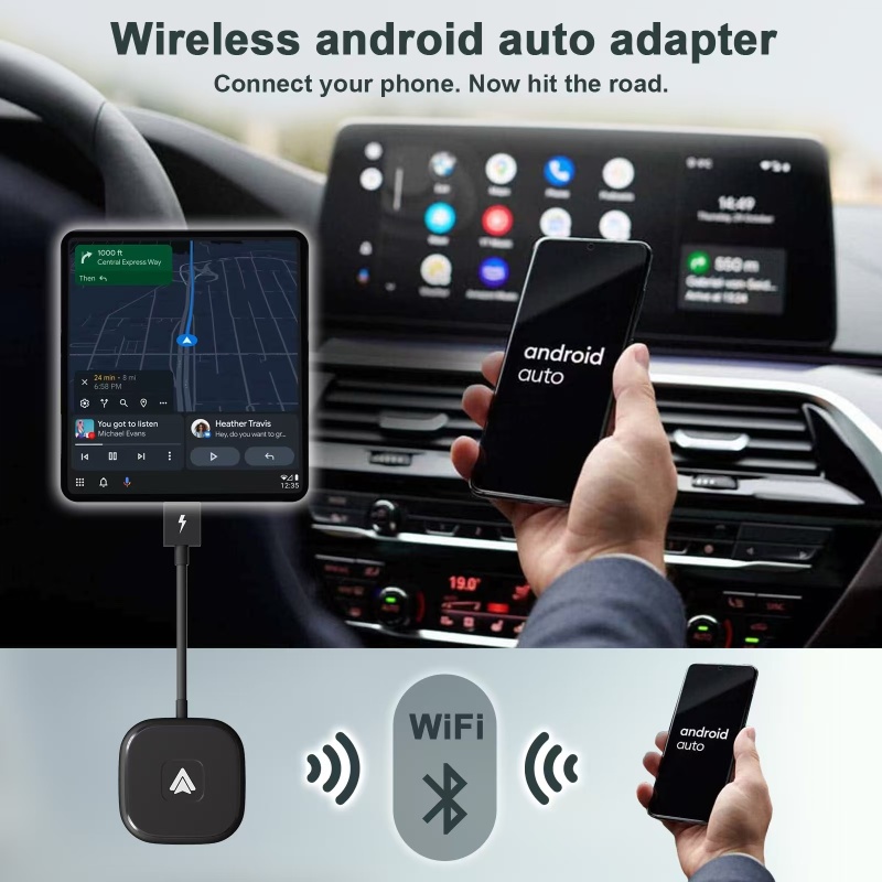 Smart Ai Box for USB Car Wireless CarPlay Android Auto Wired from Original Source Factory mobile map mobile music voice control
