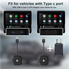 Smart Ai Box for USB Car Wireless CarPlay Android Auto Wired from Original Source Factory mobile map mobile music voice control