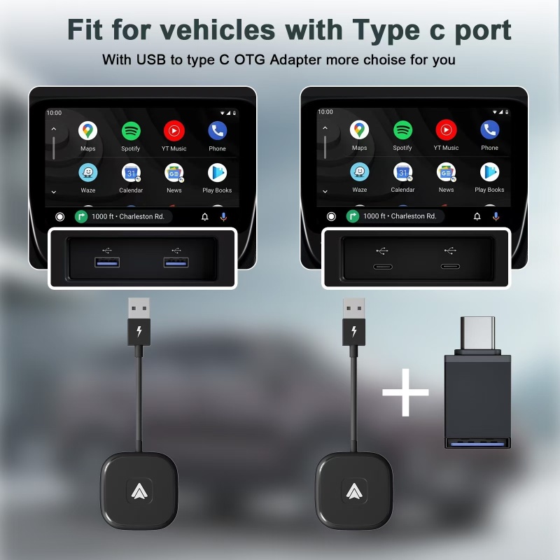 Smart Ai Box for USB Car Wireless CarPlay Android Auto Wired from Original Source Factory mobile map mobile music voice control