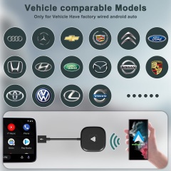 Smart Ai Box for USB Car Wireless CarPlay Android Auto Wired from Original Source Factory mobile map mobile music voice control