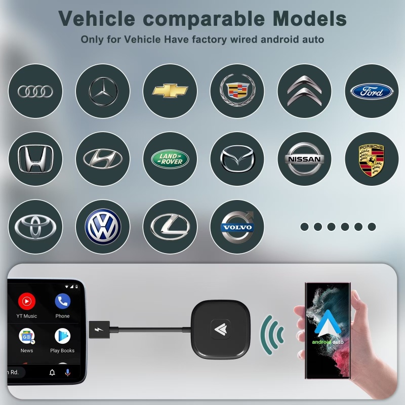 Smart Ai Box for USB Car Wireless CarPlay Android Auto Wired from Original Source Factory mobile map mobile music voice control