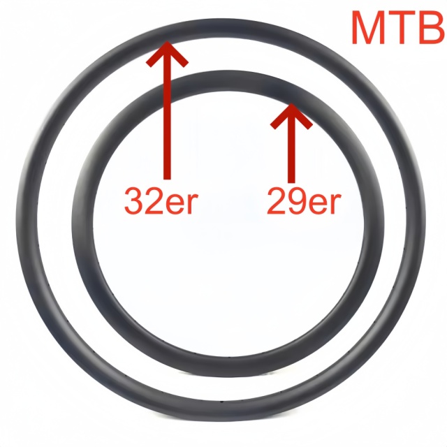 32er MTB Carbon Rim 28mm Depth 36mm Width Tubeless Hookless Hook Disc Brake MTB T800 Carbon Rim