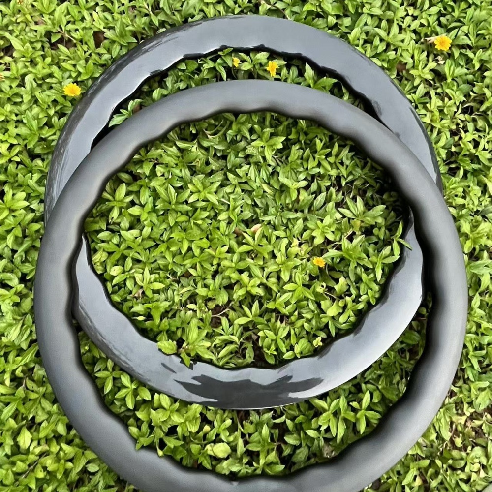 700C Road Bike Wave Carbon Rim 28mm Width 60mm Depth Tubeless 24Hole T800 Carbon Rim