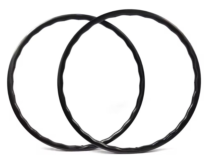 29er MTB Wave Carbon Rim 23mm Depth 33mm Width Tubeless Hookless Disc Brake 28 Hole MTB T800 Wave Carbon Rim