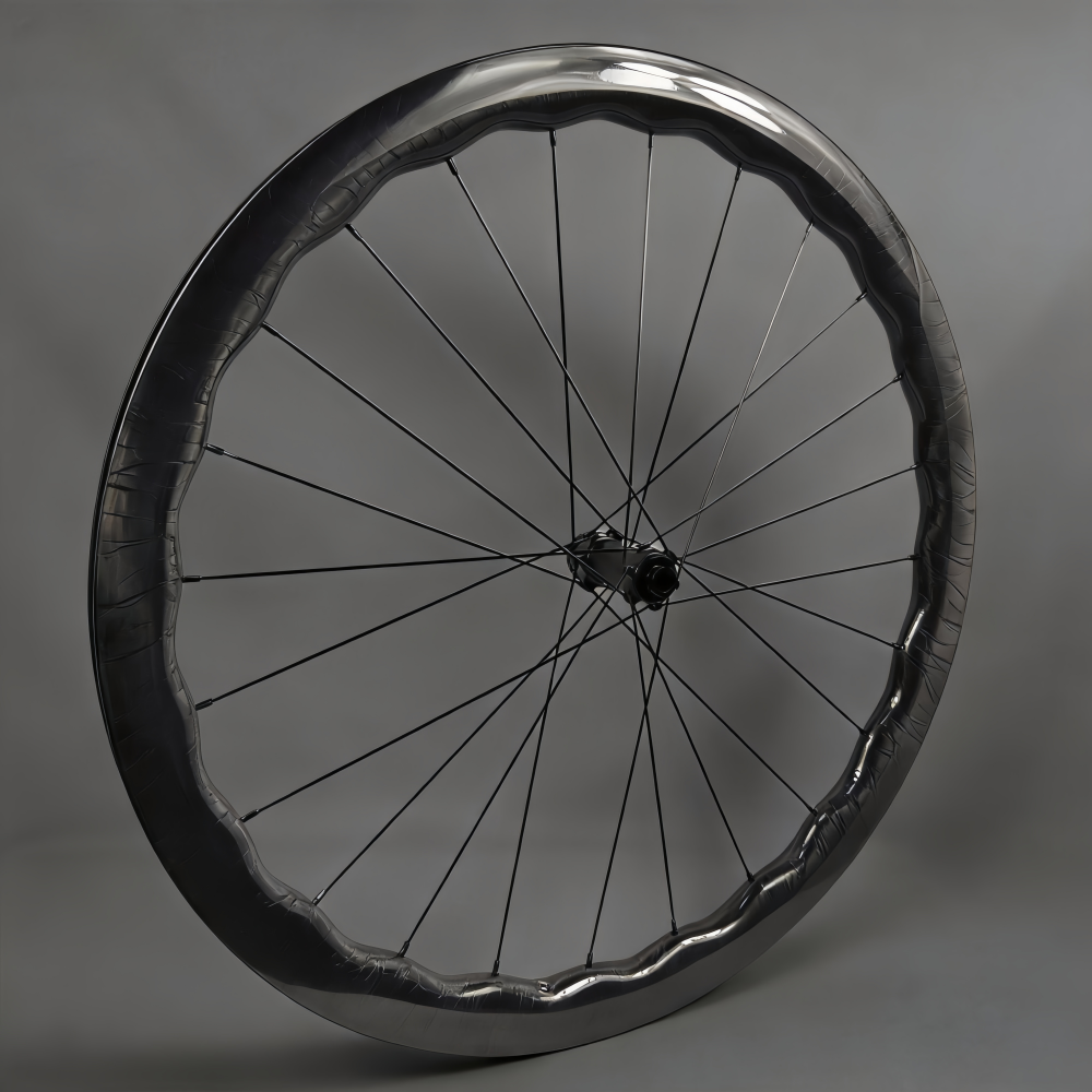 700C Road Bike Wave Carbon Wheelset 31mm Width 40 45 50mm Depth Super Light Tubeless 24Hole Road bicycle Wheelset