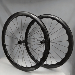 700C Road Bike Wave Carbon Wheelset 28mm Width 45 50 60mm Depth Super Light Tubeless 24Hole Road bicycle Wheelset