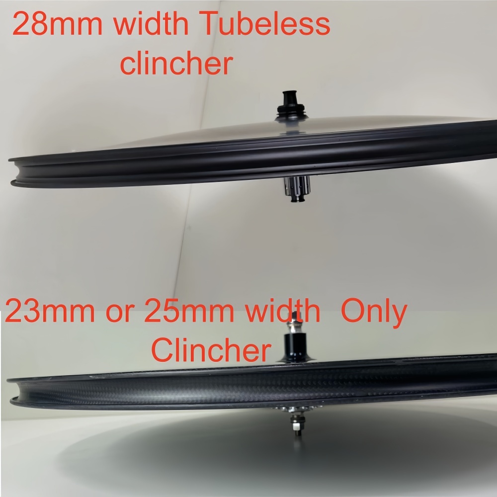 700C Road/Track/fixed Gear TT Bike Disc Wheels 23/25/28mm Outer Wide Clincher / Tubeless Road Bike Wheels