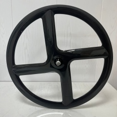 700C Road Bike Track fixed Gear TT Wheel 4 Spokes T800 Carbon Wheels 23mm Outer Width 41mm Depth Clincher Road Bike Wheels