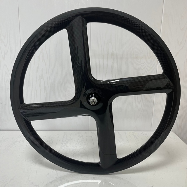 700C Road Bike Track fixed Gear TT Wheel 4 Spokes T800 Carbon Wheels 23mm Outer Width 41mm Depth Clincher Road Bike Wheels