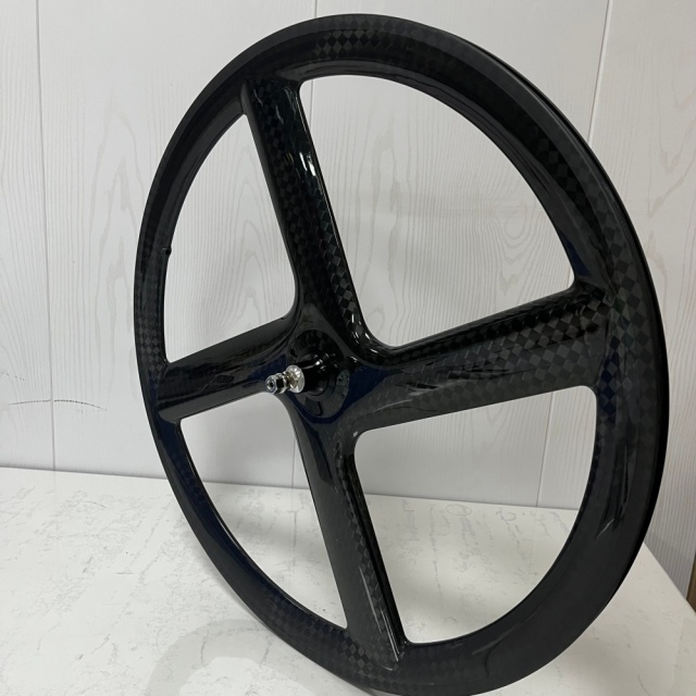 700C Road Bike Track fixed Gear TT Wheel 4 Spokes T800 Carbon Wheels 23mm Outer Width 41mm Depth Clincher Road Bike Wheels