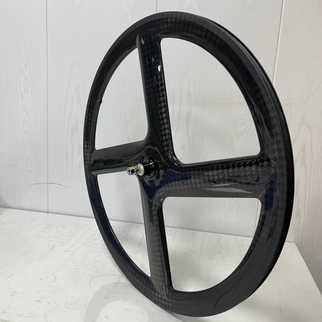 700C Road Bike Track fixed Gear TT Wheel 4 Spokes T800 Carbon Wheels 23mm Outer Width 41mm Depth Clincher Road Bike Wheels