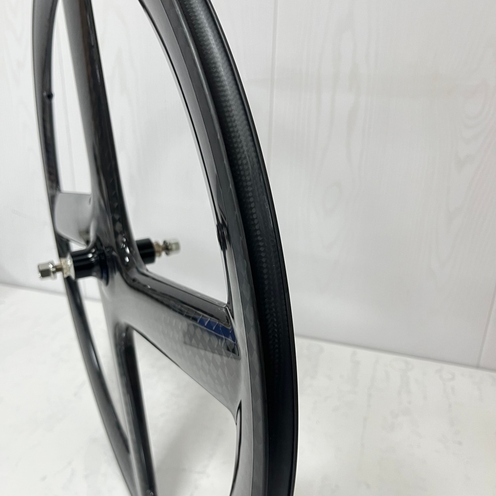 700C Road Bike Track fixed Gear TT Wheel 4 Spokes T800 Carbon Wheels 23mm Outer Width 41mm Depth Clincher Road Bike Wheels