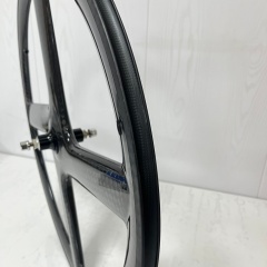 700C Road Bike Track fixed Gear TT Wheel 4 Spokes T800 Carbon Wheels 23mm Outer Width 41mm Depth Clincher Road Bike Wheels