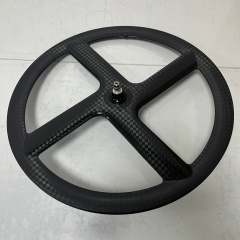 700C Road Bike Track fixed Gear TT Wheel 4 Spokes T800 Carbon Wheels 23mm Outer Width 41mm Depth Clincher Road Bike Wheels