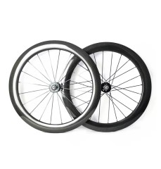 700C Road Track Fixed Gear Bicycle Carbon Fiber Bike Wheel Depth 88mm Width 23/25mm Clincher/Tubeless