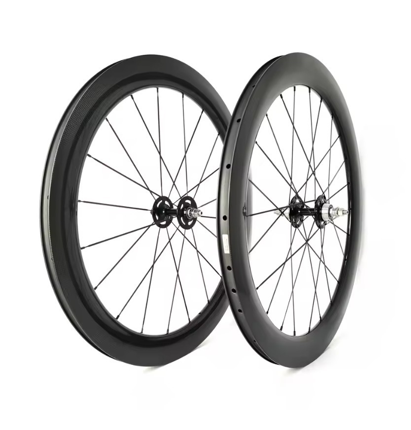 700C Road Track Fixed Gear Bicycle Carbon Fiber Bike Wheel Depth 88mm Width 23/25mm Clincher/Tubeless