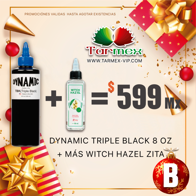 Kit de Triple Black 8 Oz + Witch Hazel Zita