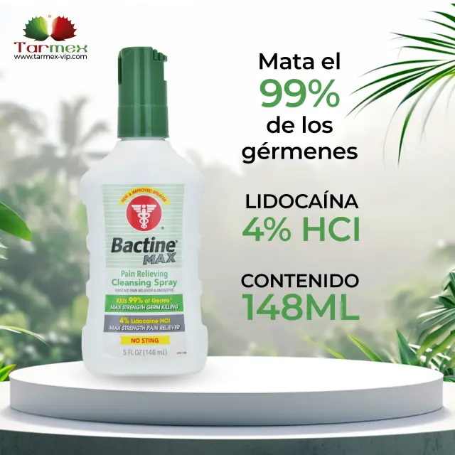 Bactine Max anestesia