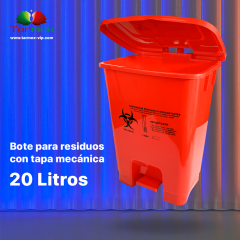 Bote para residuos con Tapa Mecánica