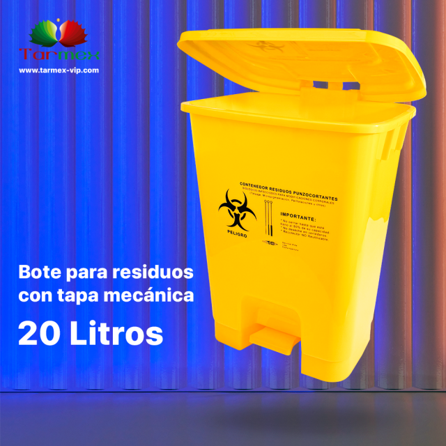 Bote para residuos con Tapa Mecánica